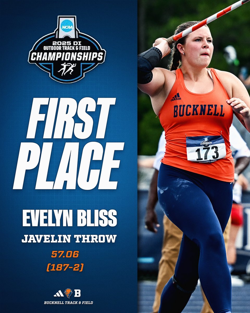 Bucknell Track & XC (@bucknell_tfxc) on Twitter photo FEELING BLISSFUL!
Bliss sets the school record and wins Bucknell's first-ever NCAA East First Round victory!
NEXT STOP: EUGENE!
<a href="/NCAATrackField/">NCAA Track & Field</a> | <a href="/PatriotLeague/">Patriot League</a>
#rayBucknell FEELING BLISSFUL!
Bliss sets the school record and wins Bucknell's first-ever NCAA East First Round victory!
NEXT STOP: EUGENE!
<a href="/NCAATrackField/">NCAA Track & Field</a> | <a href="/PatriotLeague/">Patriot League</a>
#rayBucknell