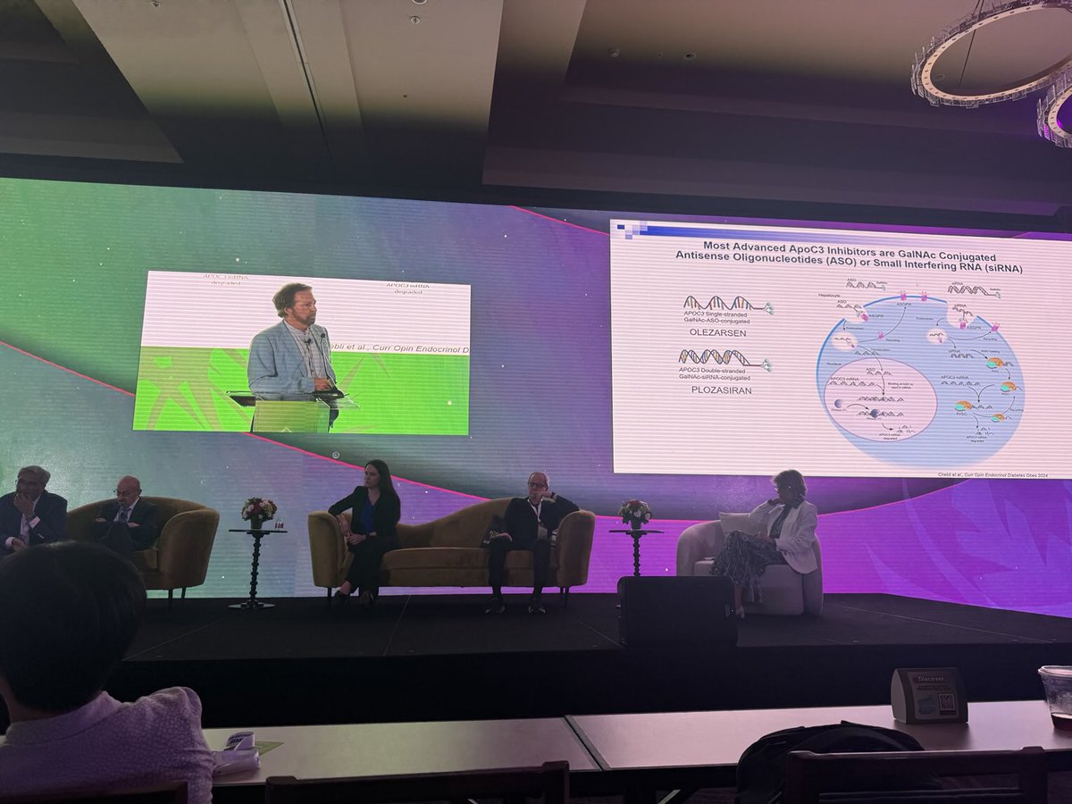 ⁦<a href="/nationallipid/">National Lipid Association</a>⁩ #NLASessions Dr Daniel Gaudet bringing us up to date with apoC3