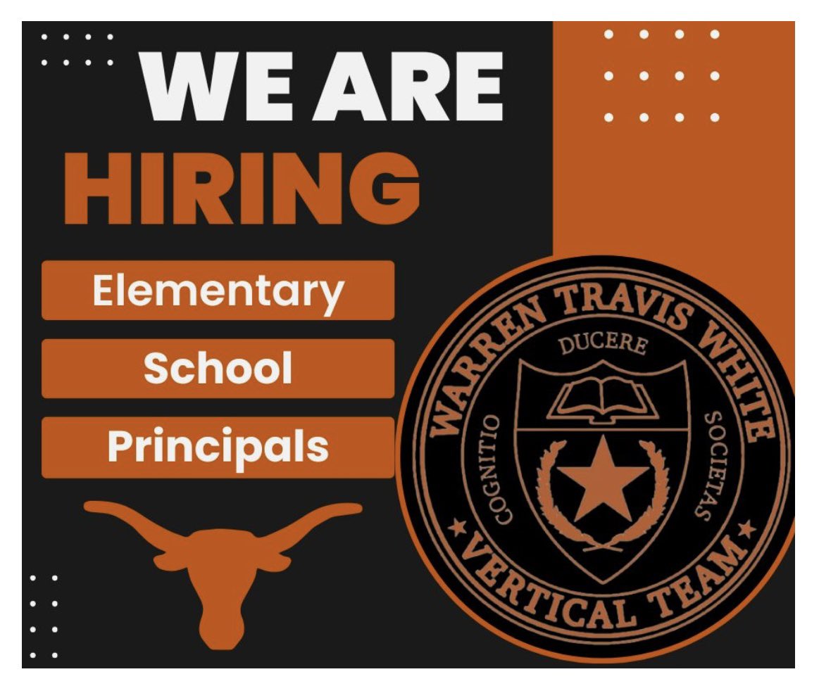 W.T. White Vertical Team (@wtwhitevt) on Twitter photo ⭐️ The W.T. White Vertical Team (Northwest Dallas) is Hiring: Elementary School Principals for the 2025-2026 School Year! ⭐️
📩 Connect with me directly or email me at gfeimster@dallasisd.org. Let’s shape the future of education together. ⭐️ The W.T. White Vertical Team (Northwest Dallas) is Hiring: Elementary School Principals for the 2025-2026 School Year! ⭐️
📩 Connect with me directly or email me at gfeimster@dallasisd.org. Let’s shape the future of education together.