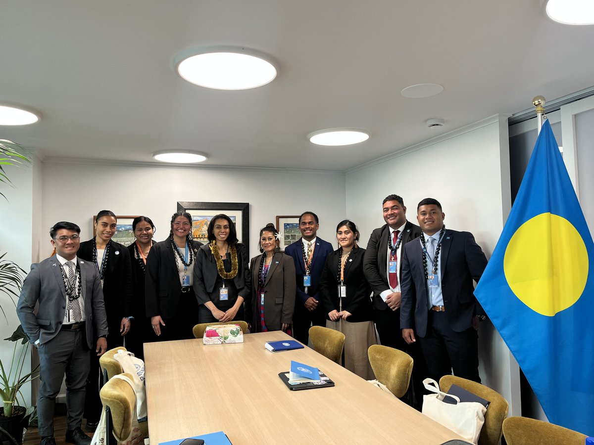 On April 29, 2025, Palau Mission🇵🇼 had the pleasure of welcoming students from BYU–Hawaii 🌺. The students learned more about Palau’s foreign policy priorities, with a focus on #climatejustice, #oceanstewardship, and the unique roles that #SIDS play in advancing these issues 🌎.