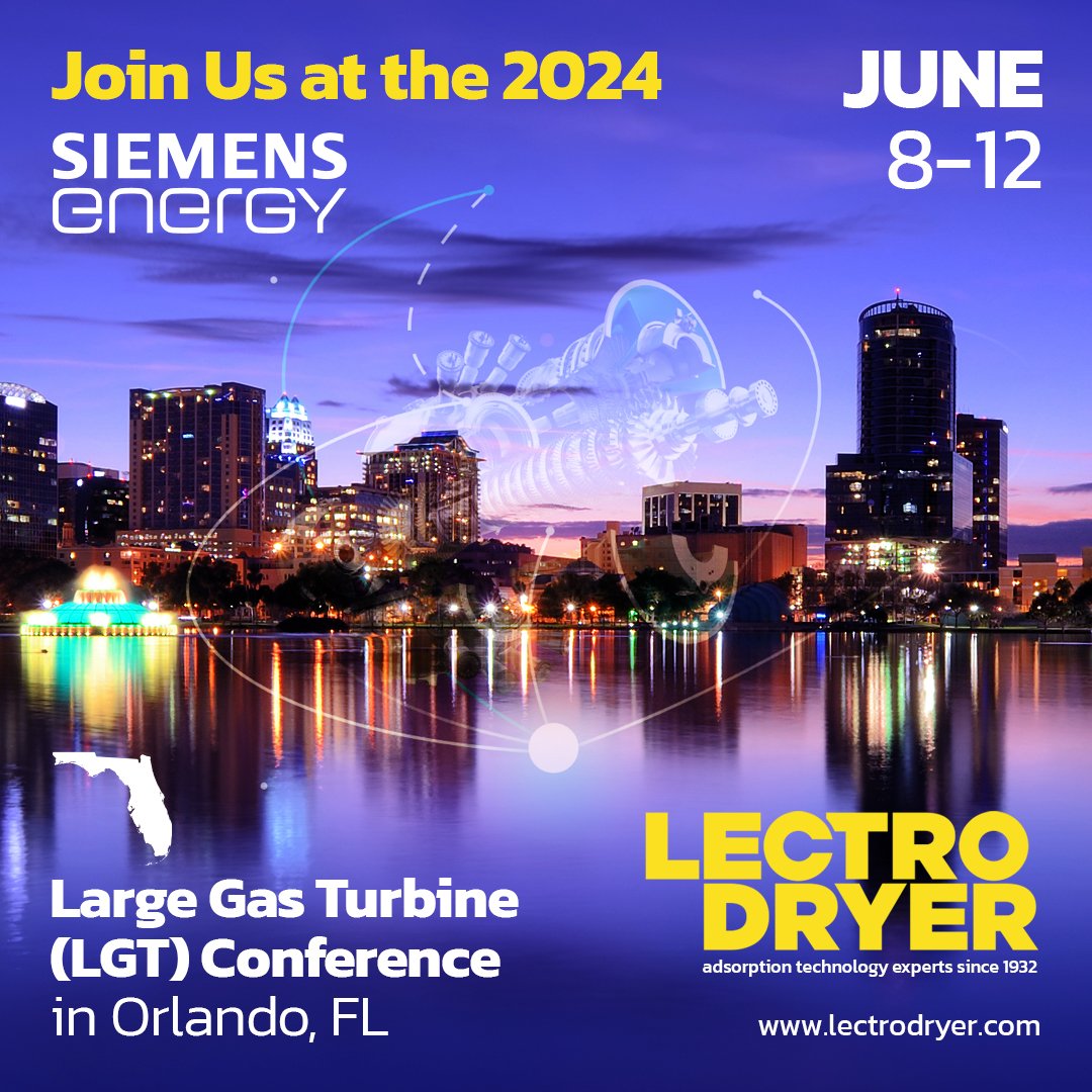 lectrodryer's tweet photo. Come join us at the Siemens Energy Large Gas Turbine (LGT) conference from June 8th to June 12th in Orlando, FL. We look forward to connecting with you!

#energy #power #conference #hydrogen https://t.co/IhDwjMzrnv