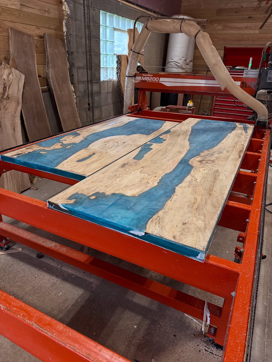 TortoiseDealer's tweet photo. Stay tuned for this Spaulted Maple River bar top.

#Woodworking #Epoxy #RiverTable https://t.co/PwdpT6mubO