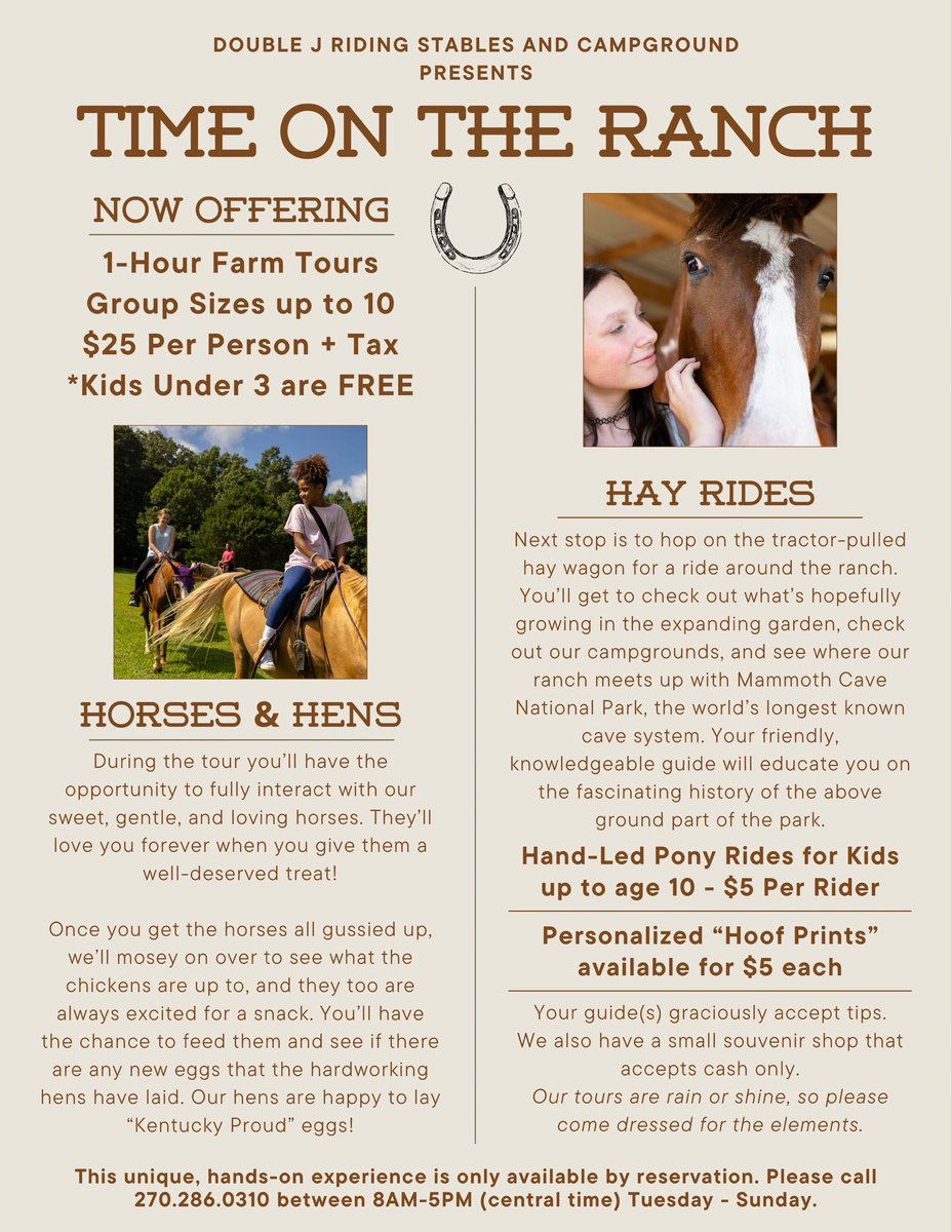 Introducing a brand new Agritourism experience in #edmonsoncounty with Double J Stables and Horseman’s Campground that gives you a true horse barn and ranch immersive experience. 

#edmonsoncounty #thenaturalplacetobe #edmonsoncountytourism #travelky #agritourism #horseranch