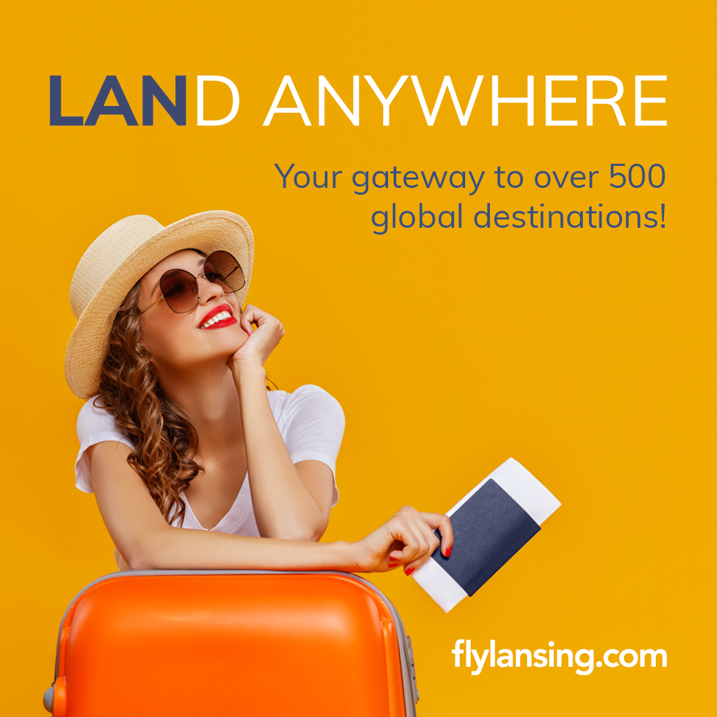 Capital Region International Airport (@flylansing) on Twitter photo Fast, close, and hassle-free — #FlyLansing! ✈️
Starting your vacation at LAN means easy and convenient travel. Explore flights with our partners at <a href="/AmericanAir/">americanair</a>, <a href="/AppleVacations/">Apple Vacations</a>, <a href="/BreezeAirways/">Breeze Airways</a>, and <a href="/Delta/">Delta</a>: FlyLansing.com/Flights Fast, close, and hassle-free — #FlyLansing! ✈️
Starting your vacation at LAN means easy and convenient travel. Explore flights with our partners at <a href="/AmericanAir/">americanair</a>, <a href="/AppleVacations/">Apple Vacations</a>, <a href="/BreezeAirways/">Breeze Airways</a>, and <a href="/Delta/">Delta</a>: FlyLansing.com/Flights