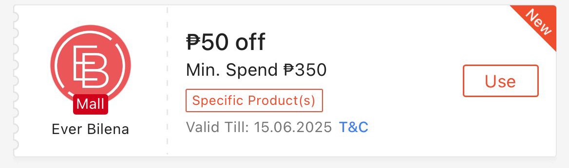 JanAeri_'s tweet photo. @EverBilenaPH So, if typing #EVERKAION doesn't work for you, open their seller page. On top, you will see this voucher in the pic. Click USE, it will redirect you to the participating products. Checkout 2 pcs. from there.
Hope this helps! π»π
#KAI #μΉ΄μ΄ #KAIONinManila #ForEveryBeauty https://t.co/MAgfrap7RB