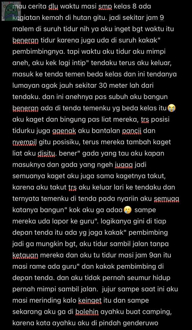 💚 ini kejadian nyata sekitar 7th yg lalu dan aku yg alamin sendiri, menurut kalian itu aku kenapa kok bisa gitu? sampe sekarang kalo inget masi suka merinding aku🥲
