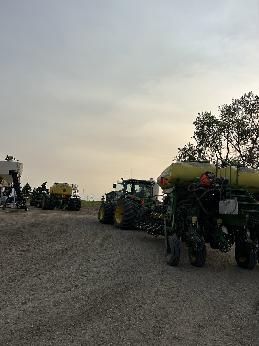 Loading and fueling for the push to finish beans tomorrow