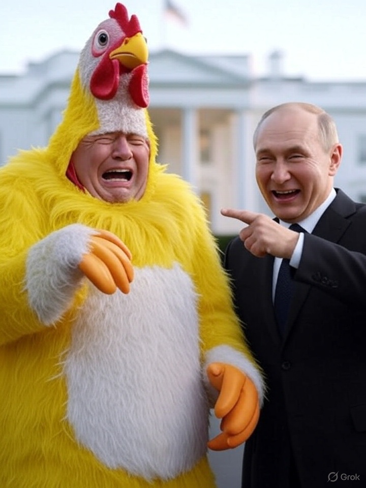 Quadcarl's tweet photo. Look how hard we have him crying because he is a chicken. https://t.co/pv8n8ihxpo