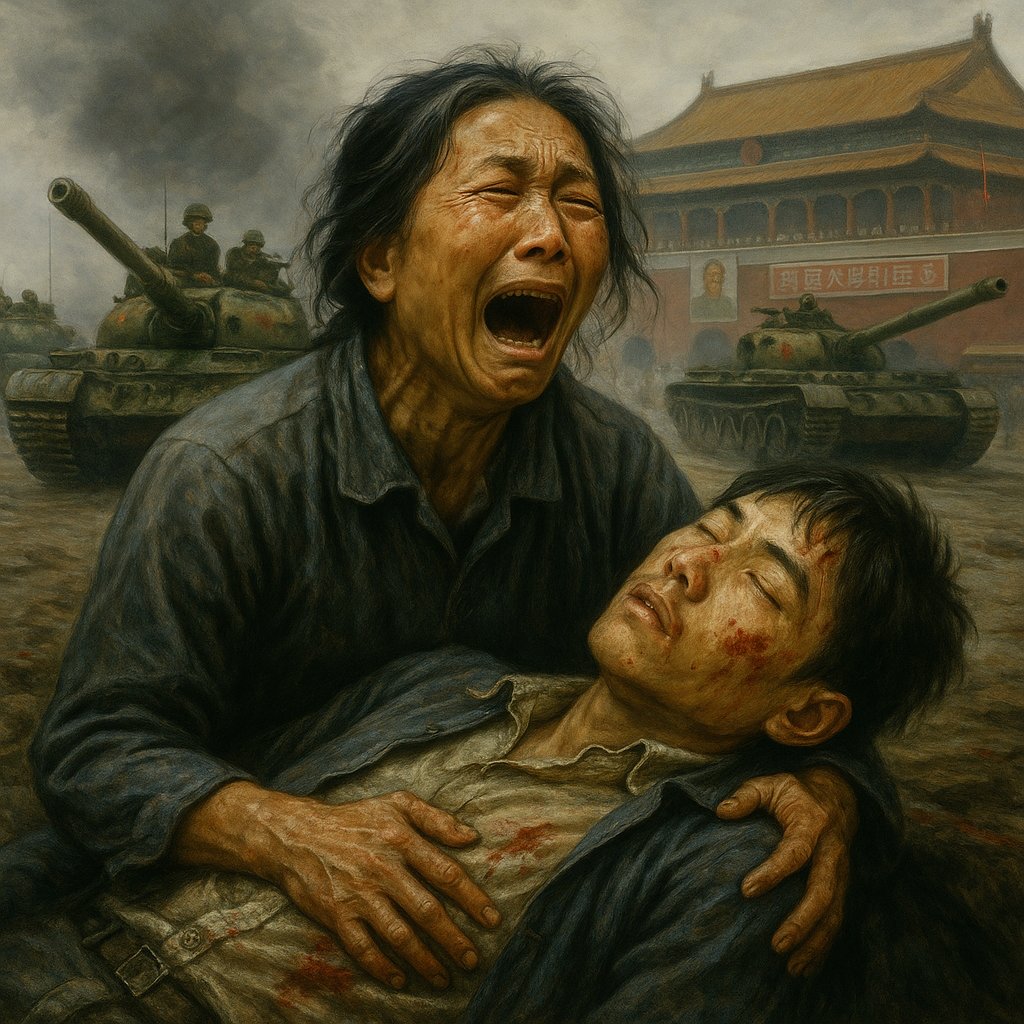 《雨霖铃·天安门母亲》

碑寒风冽，
对空庭晚，恶梦难歇。
斑斑血迹犹热，新纹旧照，晨昏灵结。
泪眼望穿日月，问天补残缺。
怎料得，颠倒春秋，白发先埋少年骨。

空湮岁月无昭雪，更那堪，寂寞清明节。
黄泉路近儿引，重聚首，断肠千页。
状递冥庭，追诉群凶，鬼笔如铁。