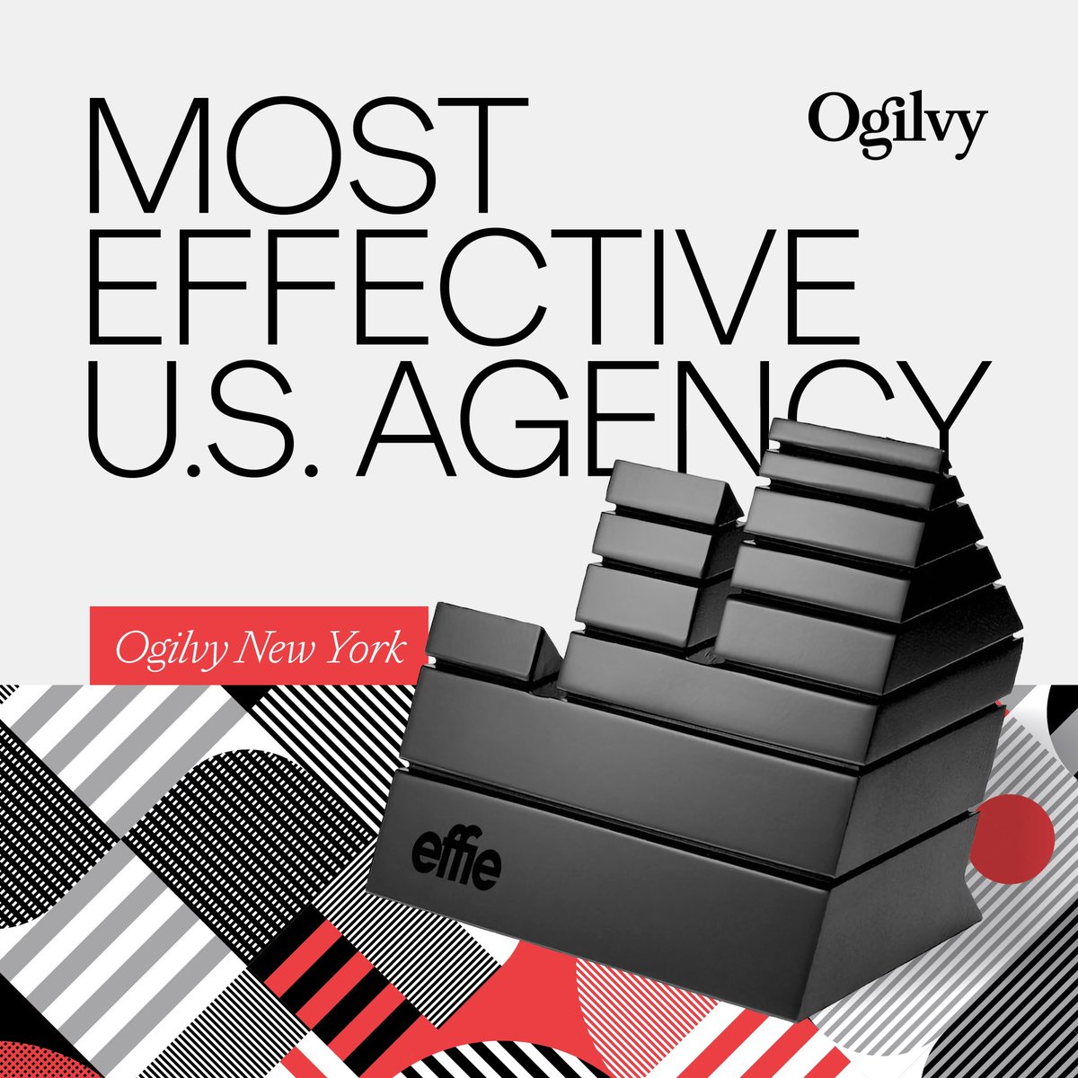 Ogilvy's tweet image. Huge shoutout to Ogilvy New York for being recognized as the Most Effective U.S. Agency at the 2025 Effie Awards!  bit.ly/4keMMw5

#CreativeImpact #BorderlessCreativity #TeamOgilvy