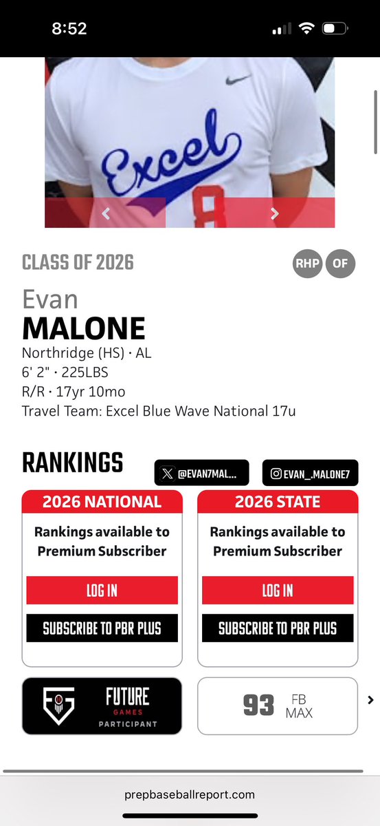 evan7malone's tweet image. First outing of the summer with @ExcelBaseball.
Full mix below in video
FB- 90-92 T93
SL- 78-80
CB- 73-75
CH- 82-84
@PrepBaseballAL