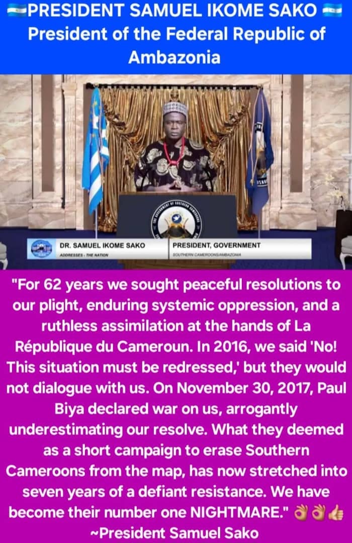 <a href="/MimiMefoInfo/">Mimi Mefo Info</a> Camerounais(e)s have themselves an assignment: if <a href="/PR_Paul_BIYA/">President Paul BIYA</a> is an issue, they should to kick him out. If they don't, that's their beef. Gone are those days when #Ambazonians would pour their blood for them. Let Cameroun carry her load.  #AmbazoniaIsGone
#AmbazoniaIsFree.