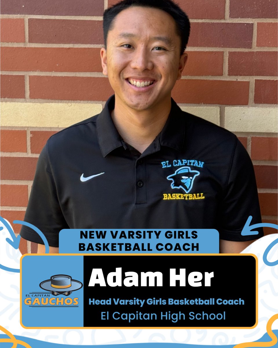 ECHS Athletics (@elcapathletics) on Twitter photo El Capitan is excited announce our new Varsity Girls Head Basketball Coach Adam Her. Adam has been an assistant coach with the program for the past two years.
<a href="/ecgauchos/">El Capitan HS 🤠</a> @elcapflagg @elcapgirlsbball El Capitan is excited announce our new Varsity Girls Head Basketball Coach Adam Her. Adam has been an assistant coach with the program for the past two years.
<a href="/ecgauchos/">El Capitan HS 🤠</a> @elcapflagg @elcapgirlsbball