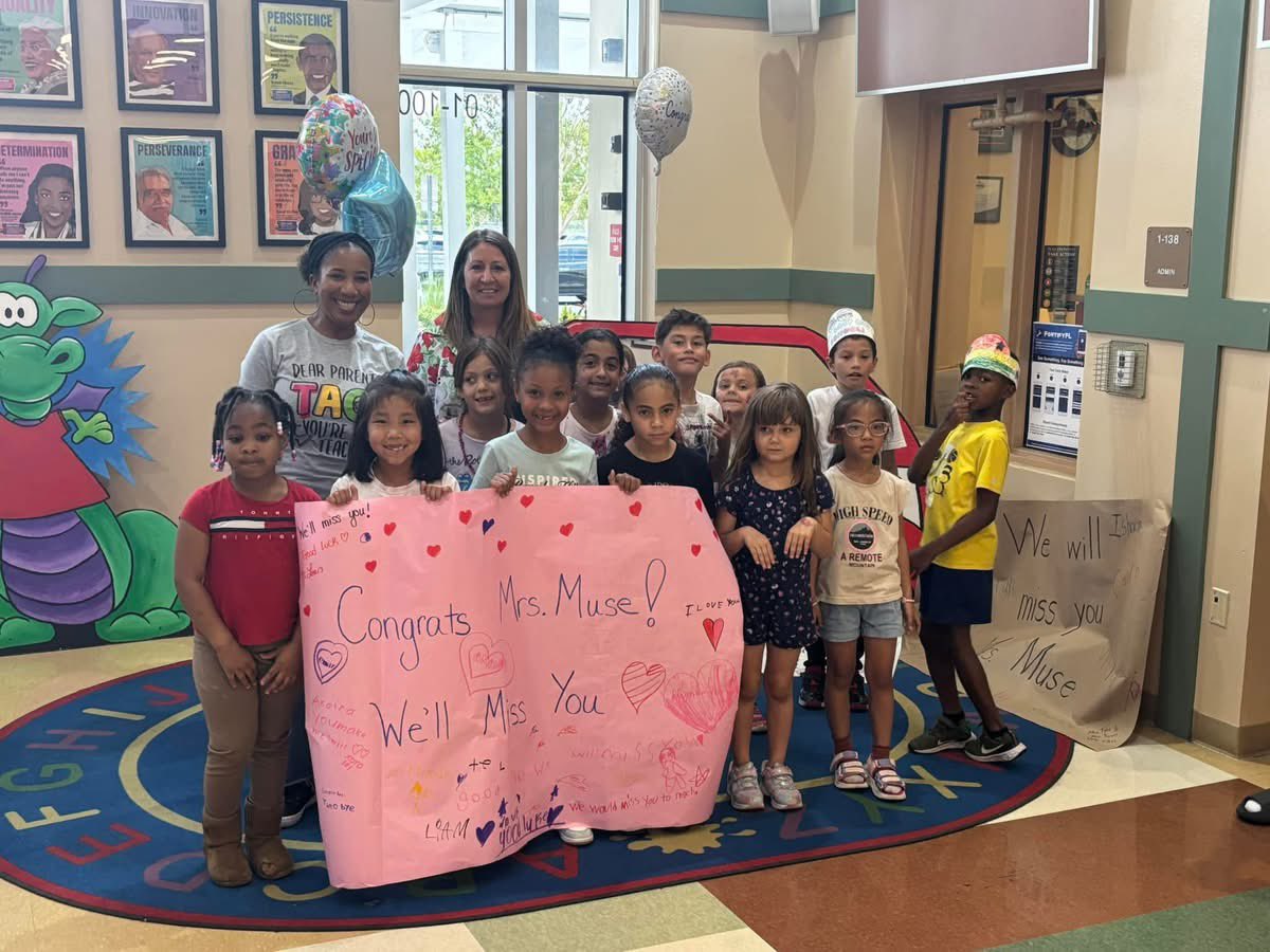 Castle Creek ES (@castleck_ocps) on Twitter photo Yesterday, Dragons gave Mrs. Muse a heartfelt clap out as we said farewell! In just two years at Castle Creek, she championed our students and made lasting connections.
Thank you, Mrs. Muse. Once a Dragon, always a Dragon. <a href="/rmccloe/">Rob McCloe</a> <a href="/DrRahim_Jones/">Dr. Rahim Jones</a> <a href="/YJHwang_OCPS/">Yoo Jin Hwang, Ed.D</a> <a href="/ucfalum/">Angie Gallo</a> Yesterday, Dragons gave Mrs. Muse a heartfelt clap out as we said farewell! In just two years at Castle Creek, she championed our students and made lasting connections.
Thank you, Mrs. Muse. Once a Dragon, always a Dragon. <a href="/rmccloe/">Rob McCloe</a> <a href="/DrRahim_Jones/">Dr. Rahim Jones</a> <a href="/YJHwang_OCPS/">Yoo Jin Hwang, Ed.D</a> <a href="/ucfalum/">Angie Gallo</a>