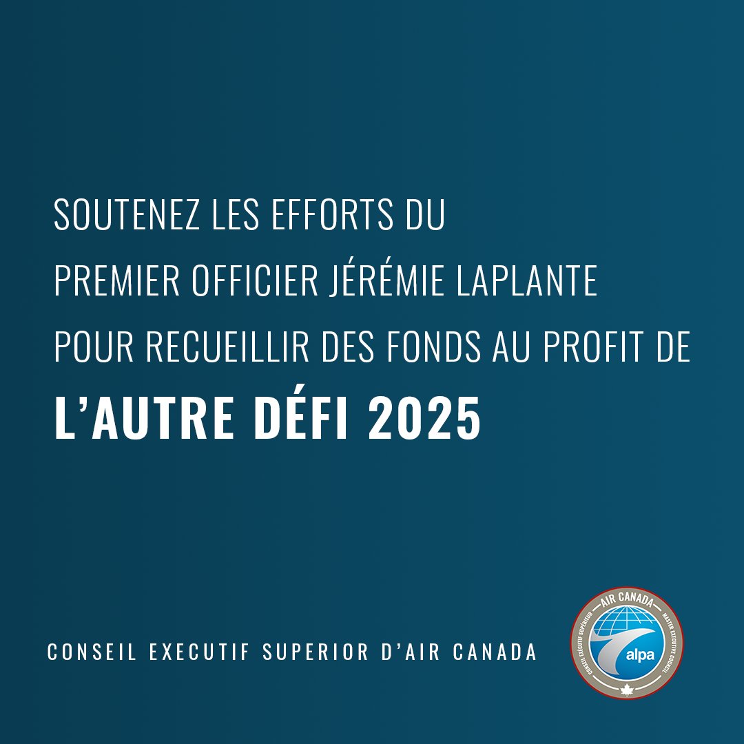 Soutenez les efforts du premier officier Jérémie Laplante pour recueillir des fonds au profit de « L’Autre Défi », un défi sportif caritatif en équipe visant à recueillir des fonds essentiels pour de l’équipement sportif.
 
Visitez zeffy.com/fr-CA/fundrais… pour en savoir plus.