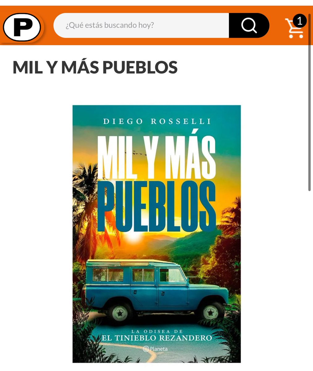 Ya mi libro está en Panamericana.

Lo consiguen aquí:

panamericana.com.co/mil-y-mas-pueb…