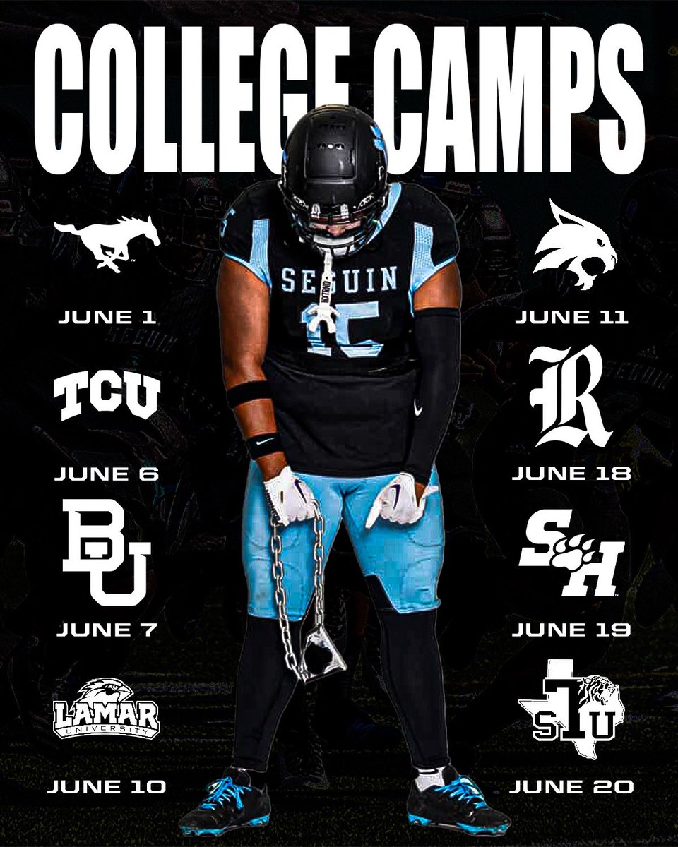KadenLewis25's tweet image. camp season!
@SMUFB
@TCUFootball
@BUFootball
@LamarFootball
@TXSTATEFOOTBALL
@RiceFootball
@BearkatsFB
@TSUFootball