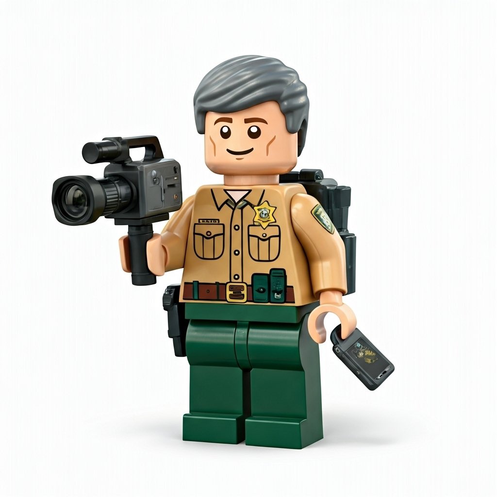 The AI-generated toy action figure craze is over, but I share with you the AI-generated Lego toy Sheriff Solo PIO. However, the AI got a little heavy handed on the salt-and-pepper gray hair.