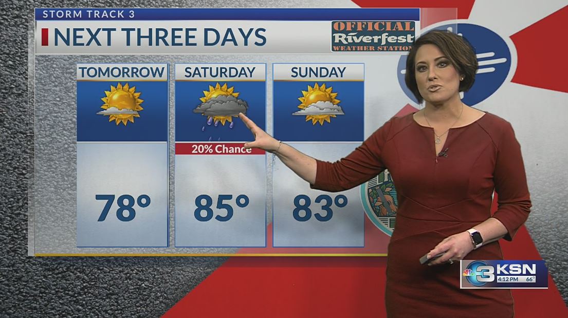 Chief Meteorologist Lisa Teachman (@lisateachman) on Twitter photo #kswx
#okwx
#newx
STORM TRACK 3 FORECAST 5-29-25: Just about time for Wichita's biggest party of the year -- Wichita <a href="/Riverfest/">Wichita Riverfest</a> ! The <a href="/KSNNews/">KSN News Wichita</a> <a href="/KSNStormTrack3/">KSN Storm Track 3</a> weather team is the official weather sponsor this year. We could not ask for better weather for the Sundown Parade! #kswx
#okwx
#newx
STORM TRACK 3 FORECAST 5-29-25: Just about time for Wichita's biggest party of the year -- Wichita <a href="/Riverfest/">Wichita Riverfest</a> ! The <a href="/KSNNews/">KSN News Wichita</a> <a href="/KSNStormTrack3/">KSN Storm Track 3</a> weather team is the official weather sponsor this year. We could not ask for better weather for the Sundown Parade!