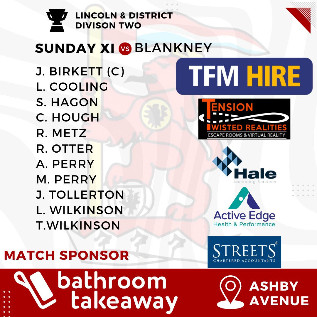 HartsholmeCC (@hartsholmecc) on Twitter photo βοΈ Sunday cricket incoming!
Hartsholme CCβs Sunday Team take on Blankney today β letβs finish the weekend strong.
Fixture sponsored by the ever-reliable <a href="/bathtakeaway/">Bathroom Takeaway</a> π #SundayCricket #HartsholmeCC βοΈ Sunday cricket incoming!
Hartsholme CCβs Sunday Team take on Blankney today β letβs finish the weekend strong.
Fixture sponsored by the ever-reliable <a href="/bathtakeaway/">Bathroom Takeaway</a> π #SundayCricket #HartsholmeCC