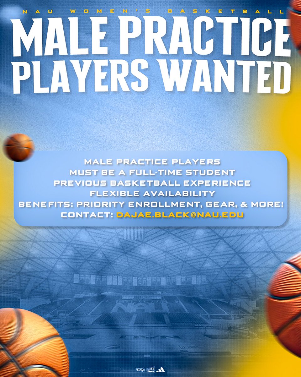 We’re on the lookout for male practice players that want to help elevate our team daily!

If you’re ready to work hard, have fun, and be part of the journey, see the graphic for details! 🪓

#RaiseTheFlag