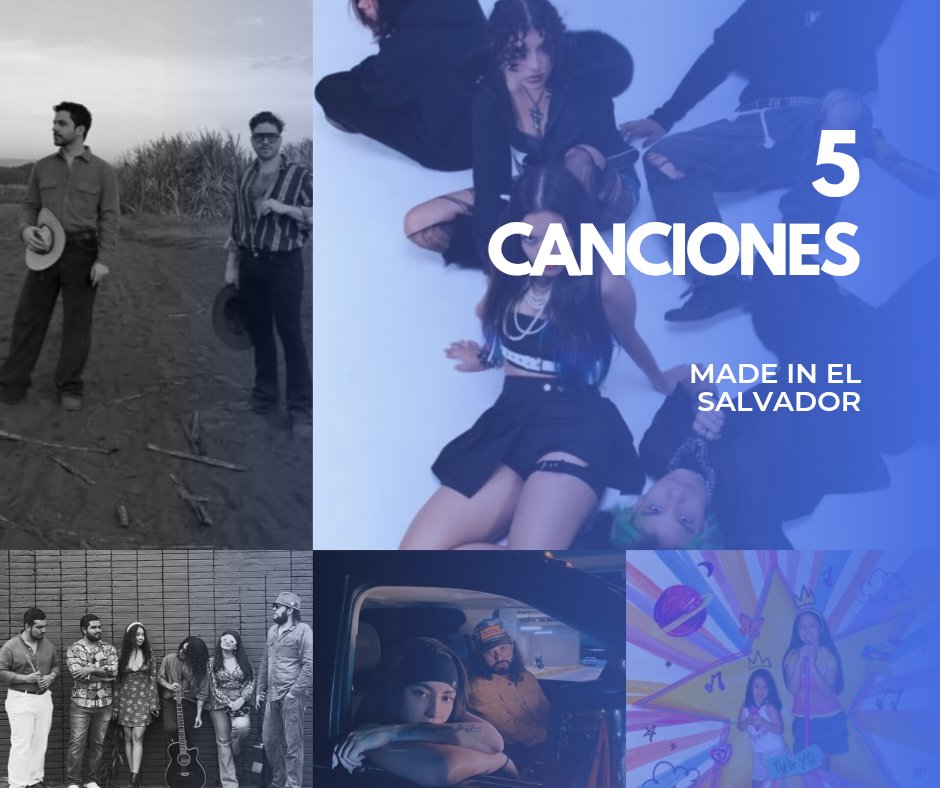 Rockymas's tweet photo. Estas son 5 canciones Made In El Salvador que debes escuchar.
#MusicaSV
#ModoDos #Inflorescencia #Vendaval #Montsy #VanessaGarcia #MonicaSinTilde
👇🏾👇🏾👇🏾👇🏾👇🏾
https://t.co/YjLYNX4oTC https://t.co/U2s8vbElkD