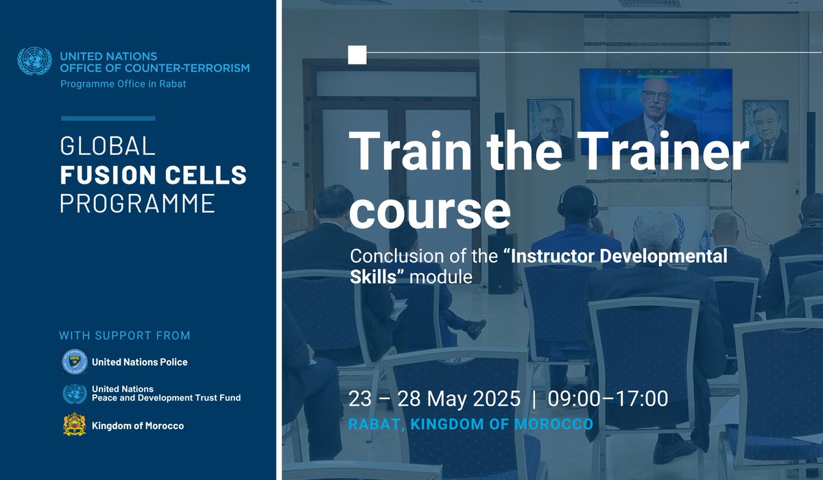 United Nations Office of Counter-Terrorism (@un_oct) on Twitter photo Officers from #Benin #BurkinaFaso #Chad #CotedIvoire #Gabon #Guinea #Mali & #Niger explored advanced teaching methods to improve training delivery on #CounterTerrorism, empowering future security officials
by <a href="/UN_OCT/">United Nations Office of Counter-Terrorism</a> Global #FusionCells with <a href="/UNPOL/">United Nations Police</a>, and #Morocco
🙏#UNPDF Officers from #Benin #BurkinaFaso #Chad #CotedIvoire #Gabon #Guinea #Mali & #Niger explored advanced teaching methods to improve training delivery on #CounterTerrorism, empowering future security officials
by <a href="/UN_OCT/">United Nations Office of Counter-Terrorism</a> Global #FusionCells with <a href="/UNPOL/">United Nations Police</a>, and #Morocco
🙏#UNPDF