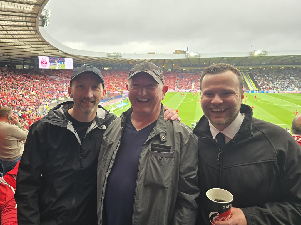 Martin Johnston ๐ด๓ ง๓ ข๓ ณ๓ ฃ๓ ด๓ ฟ (@fitbageek) on Twitter photo ...enjoying a bus man's day oot... well it was for my daughters partner Ewan on the right as he was driving the Dons staff bus. ...he didn't getva ticket for the final with the job... so <a href="/ElginCityFC/">Elgin City F.C.</a> to the rescue!
My nephew Peter to my left was made up as he's a real Dons fan! ...enjoying a bus man's day oot... well it was for my daughters partner Ewan on the right as he was driving the Dons staff bus. ...he didn't getva ticket for the final with the job... so <a href="/ElginCityFC/">Elgin City F.C.</a> to the rescue!
My nephew Peter to my left was made up as he's a real Dons fan!