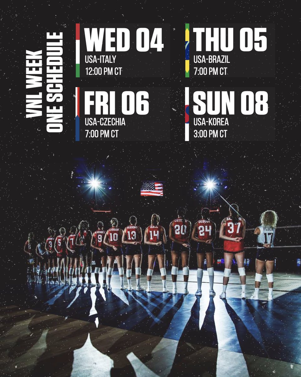 𝐈𝐓'𝐒 𝐕𝐍𝐋 𝐖𝐄𝐄𝐊 🗣️

📺: VolleyballWorld TV
📊: vnlw.volleystation.com
💻: en.volleyballworld.com/volleyball/com…