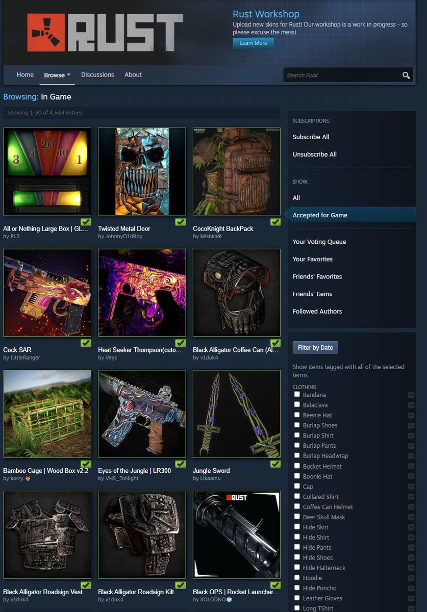 The Rust Store has rotated for May 29 2025. 
#Rust #Playrust #Rustskins
I'll be streaming NOW to showcase the skins:
twitch.tv/hedgesn