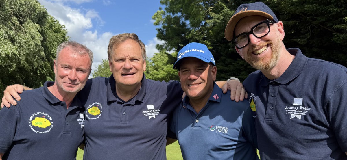 Roger Day (@archwayevents) on Twitter photo Team Archway had an enjoyable round <a href="/BawburghGolf/">Bawburgh Golf Club ⛳</a> today, playing in the <a href="/ovamill/">Ovamill Limited</a> Annual Golf Day - fantastic company with Mike Milligan, RKD, <a href="/lezgibo/">Les Gibson</a> & <a href="/iwanwroberts/">Iwan Roberts</a>
<a href="/Grantholt31/">Grant Holt</a> gave a great speech, as did Les Gibson, in the evening
Big thanks to Jim Curran for the business Team Archway had an enjoyable round <a href="/BawburghGolf/">Bawburgh Golf Club ⛳</a> today, playing in the <a href="/ovamill/">Ovamill Limited</a> Annual Golf Day - fantastic company with Mike Milligan, RKD, <a href="/lezgibo/">Les Gibson</a> & <a href="/iwanwroberts/">Iwan Roberts</a>
<a href="/Grantholt31/">Grant Holt</a> gave a great speech, as did Les Gibson, in the evening
Big thanks to Jim Curran for the business