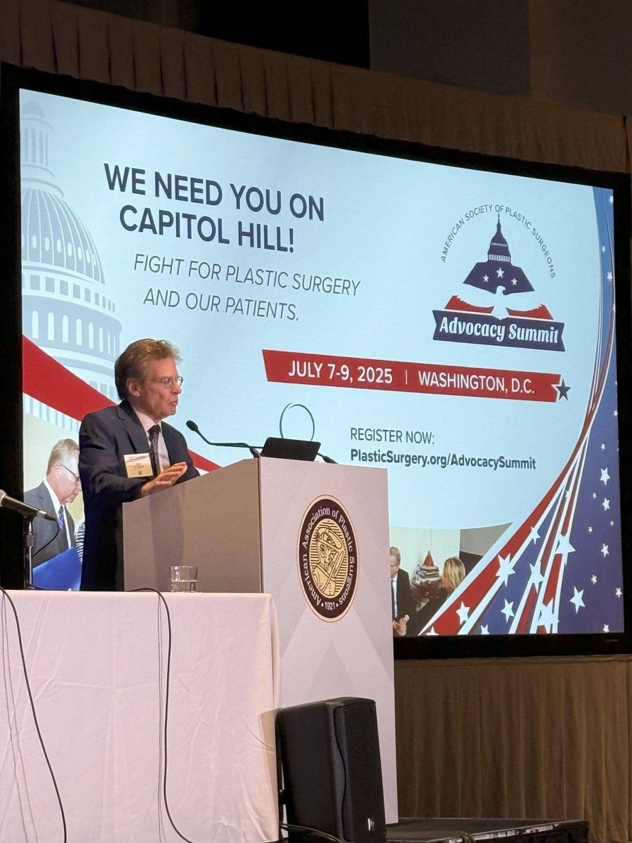 Dr. Alan Matarasso at the American Association of Plastic Surgeons annual meeting presenting the update on ASPS/PSF, the largest organization of board-certified plastic surgeons in the world. Come join your colleagues at the ASPS/PSF Advocacy Summit on 7/7/2025 in Washington DC.