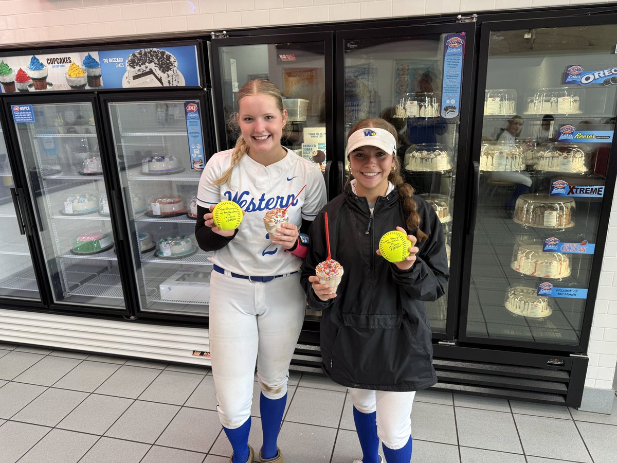Big win over Milford so of course we got ice cream! 2 run shot &amp; 8 RBI’s from Maddi B. today &amp; a solo bomb from Maddie F.! The girls finished the season strong w/77 runs in the last 5 games. Districts Saturday! Go Warriors! 💙🥎🩶🥎 #wlwsoftball #warriorssoftball #wlwathletics