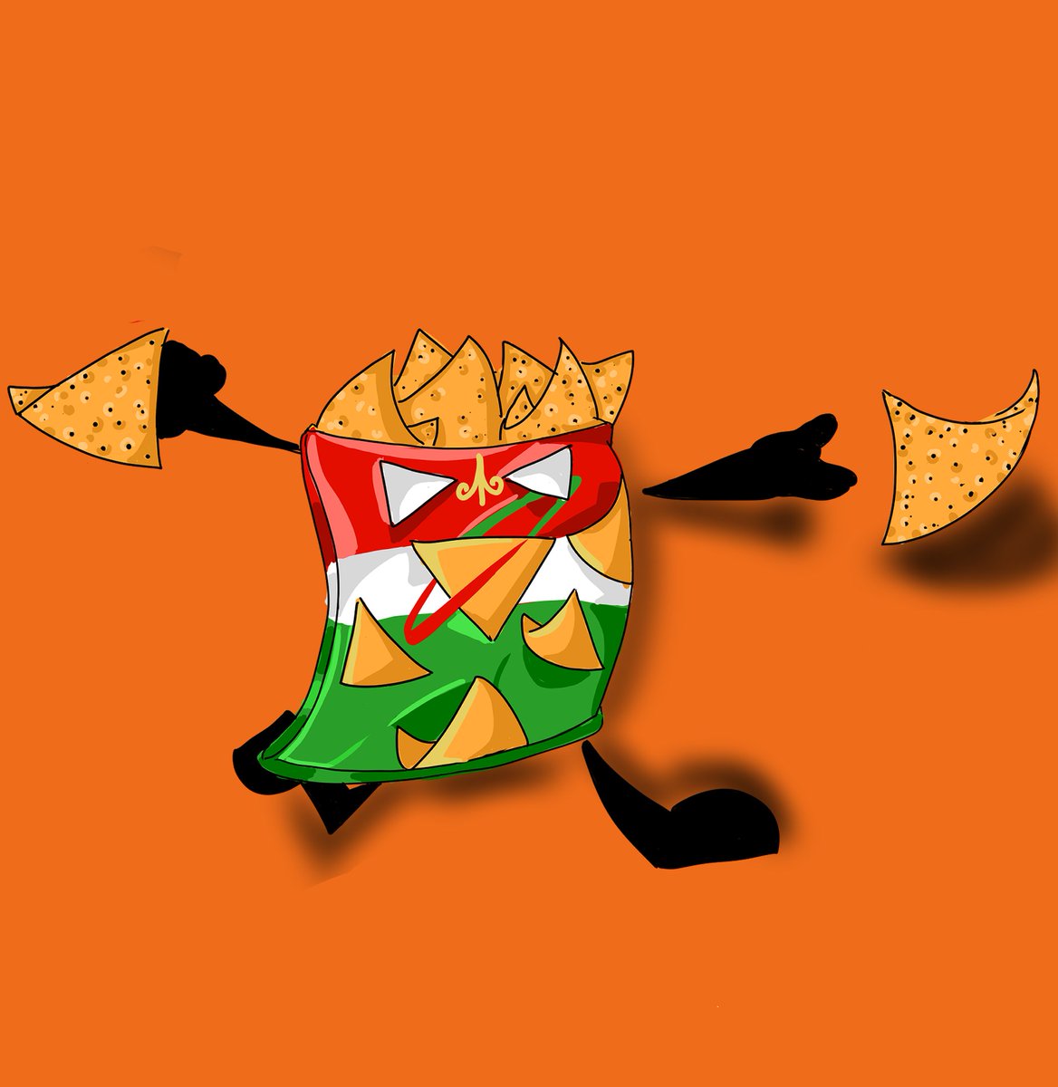 KarolloNft's tweet photo. Nacho cool  #foodwar  #Drawing  #carton https://t.co/5pUMdkR69x