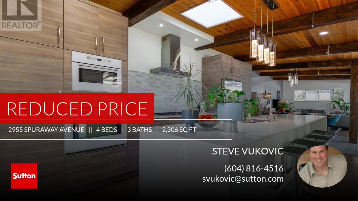 SteveVukovic's tweet photo. 📍 Reduced Price 📍 This recently reduced home at 2955 Spuraway Avenue in Coquitlam won't last long, so, don't wait to set up a showing! Reach out here or at (604) 816-4516 for more information! https://t.co/shYceLmOzG https://t.co/m7BkQ1qT6O