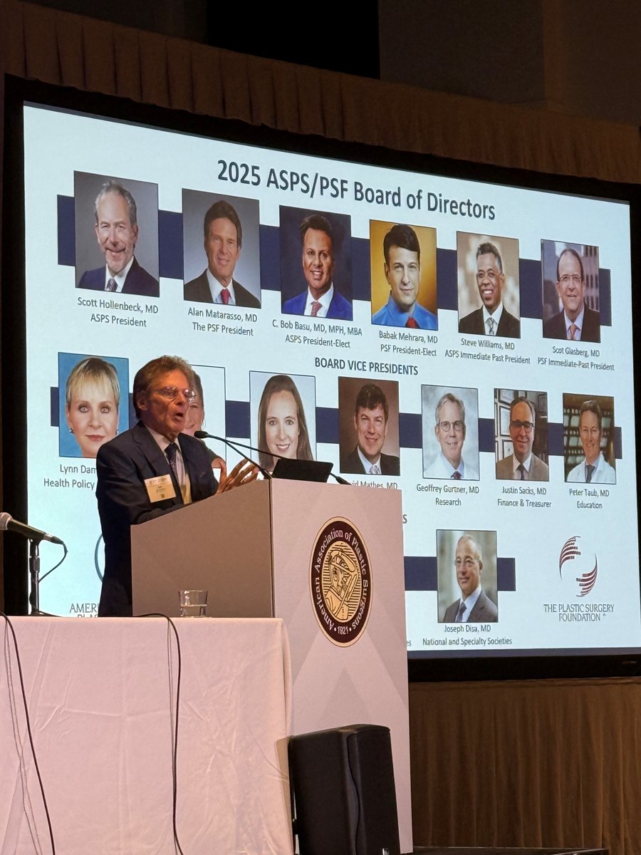 Dr. Alan Matarasso at the American Association of Plastic Surgeons presenting the update on ASPS/PSF, the largest organization of board-certified plastic surgeons in the world. Introducing the members of the ASPS/PSF Board of Directors.
#PlasticSurgeonMatarasso #aaps2025