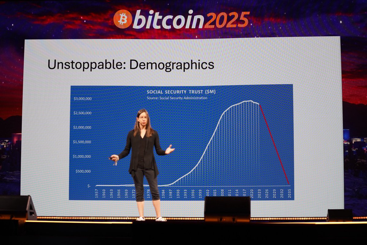 LYN ALDEN SAYS THERE WILL BE NO MORE SOCIAL SECURITY FUNDS LEFT BY 2035‼️  NOTHING STOPS THIS TRAIN THIS IS WHY WE #BITCOIN ✊