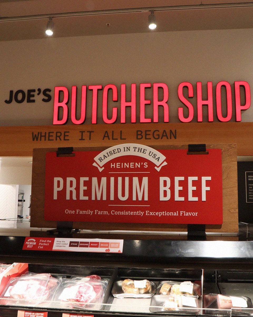 🥩 We've been in the butcher business since 1929, serving only quality cuts! Today, each Meat Department is stocked with a wide selection of premium beef and skilled butchers ready to serve you. With quality you can see and taste, stop in and discover Heinen's Premium Beef!