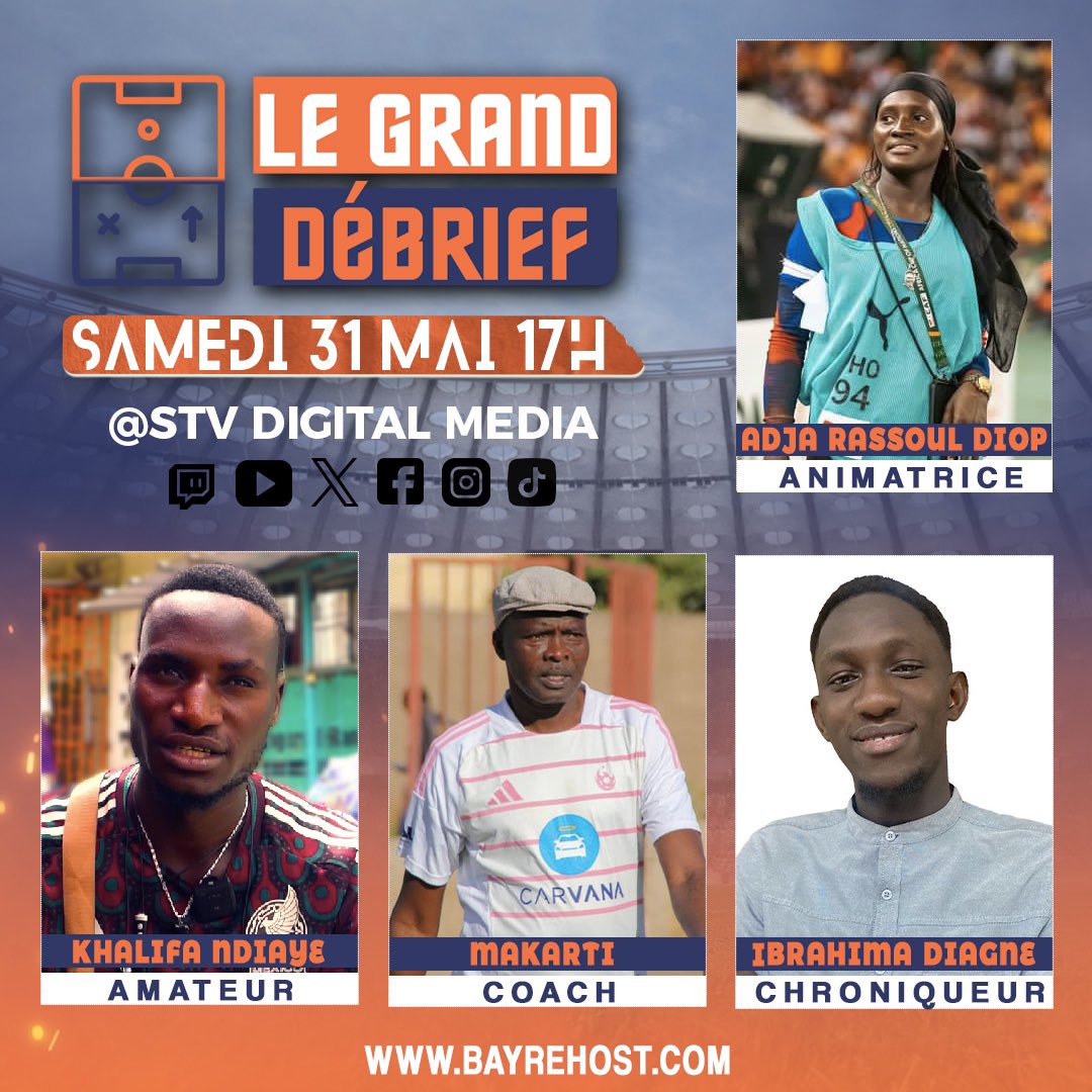 LE GRAND DÉBRIEF – PREMIER NUMÉRO 🔥

📅 Rendez-vous ce samedi 31 mai à 17h30 sur STV Digital Media pour le tout premier épisode de Le Grand Débrief !
Une émission 100% foot où passion, analyse et débats se rencontrent pour décortiquer la grande finale de la Ligue des Champions.