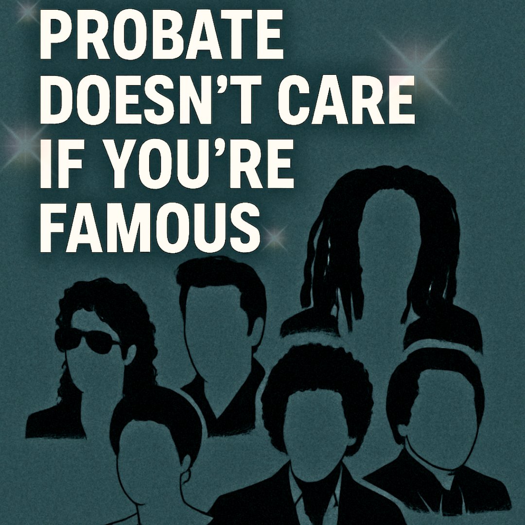AttorneyMiskell's tweet image. Even celebrities die without wills—and their estates go through probate, like Michael Jackson, Elvis, Prince, and more.

Probate means court delays and your info becomes public. Don’t let that happen to your family. Let’s plan ahead!

#Probate #EstatePlan #LetsTalkEstatePlanning