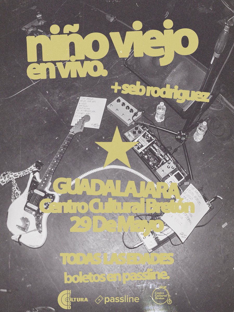 Hoy tocamos en Guadalajara. Estoy contento y emocionado. ❤️ 
Aún hay boletos!!! Caile ;-)