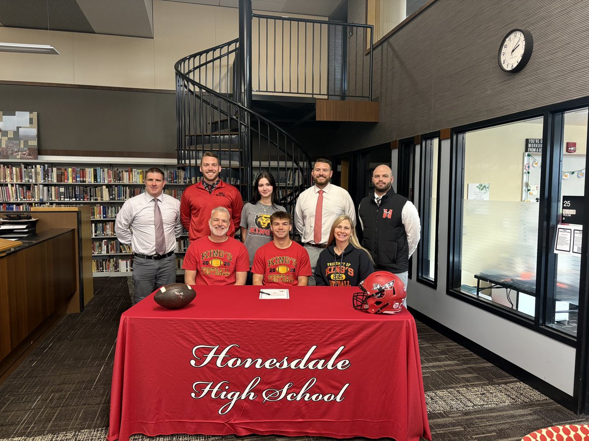 Huge shoutout to these 3 signing to play football at the next level! Going to miss watching them wear the red &amp; black under those Friday night lights, but excited to see where their futures go! 
Wyatt Rutherford- Shippensburg 
Aiden Collins- Susquehanna
Conlan Keast- Kings