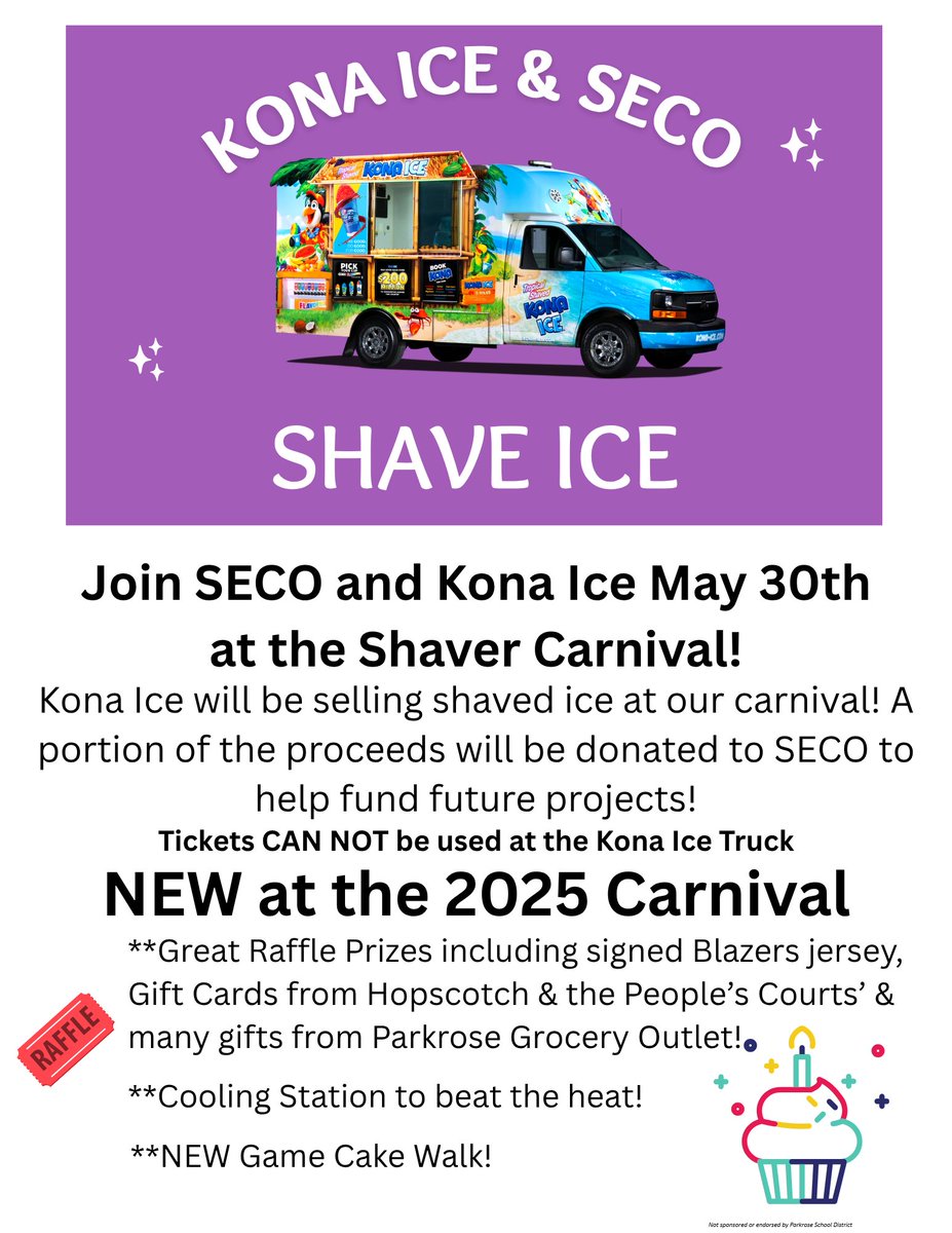 Shaver Carnival ~ THIS Friday, May 30th, 5:30pm-7:30pm
