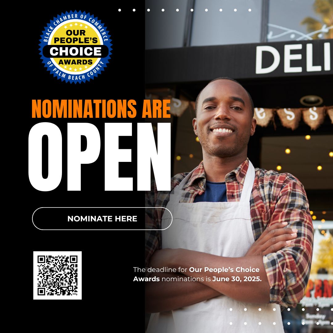 🌟 Nominate your favorite businesses in Palm Beach County! From local restaurants to real estate pros—help us spotlight those who uplift our community. 🏆

🗓️ Deadline to nominate: June 30
🔗 Submit Now: buff.ly/V9fwZJ3 
#PeoplesChoicePBC #SupportLocal #ChamberLove