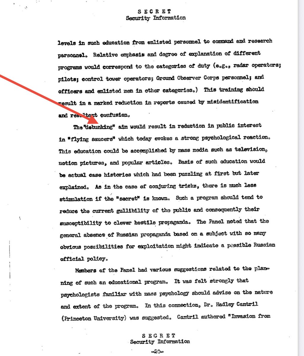 <a href="/MickWest/">Mick West</a> Don’t forget, <a href="/MickWest/">Mick West</a>, that CIA made “debunking” UAP incidents official U.S. government policy following the surge of sightings in 1952 (which culminated in the July DC incidents).

Did that critical historical context make it into your book?

cia.gov/readingroom/do…