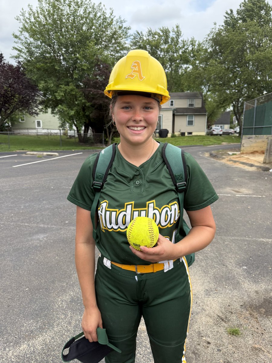 Audubon High School Softball (@sb_audubon) on Twitter photo Congrulations to junior Peyton Marrone for earning the hard hat for our playoff win over Paulsboro. <a href="/pemarrone08/">Peyton Marrone</a> #thehardhat #21ways #culture Congrulations to junior Peyton Marrone for earning the hard hat for our playoff win over Paulsboro. <a href="/pemarrone08/">Peyton Marrone</a> #thehardhat #21ways #culture