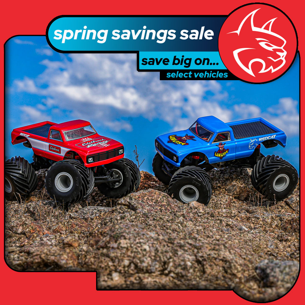 RedcatRacing's tweet image. Bash into spring and save some green with the Redcat Spring Savings Sale. 
Order an MT-18 today for $129.99 while supplies last. 

REDCATRACING.COM

#rcrMT18 #rcMT18 #MT18 #redcatnation #ScaleFunForEveryone