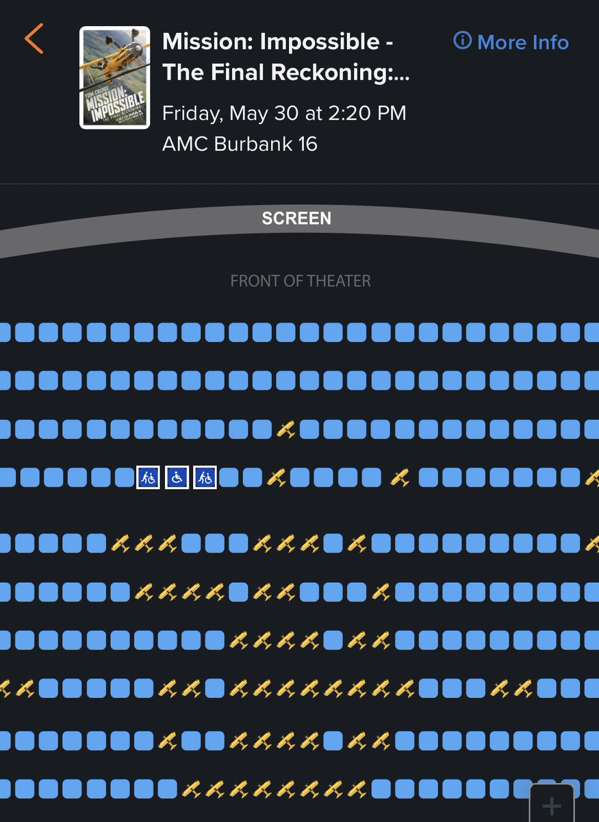 When you buy tickets to #MissionImpossible The Final Reckoning on <a href="/Fandango/">Fandango</a>, your seat turns into a lil’ biplane. That’s so cute!