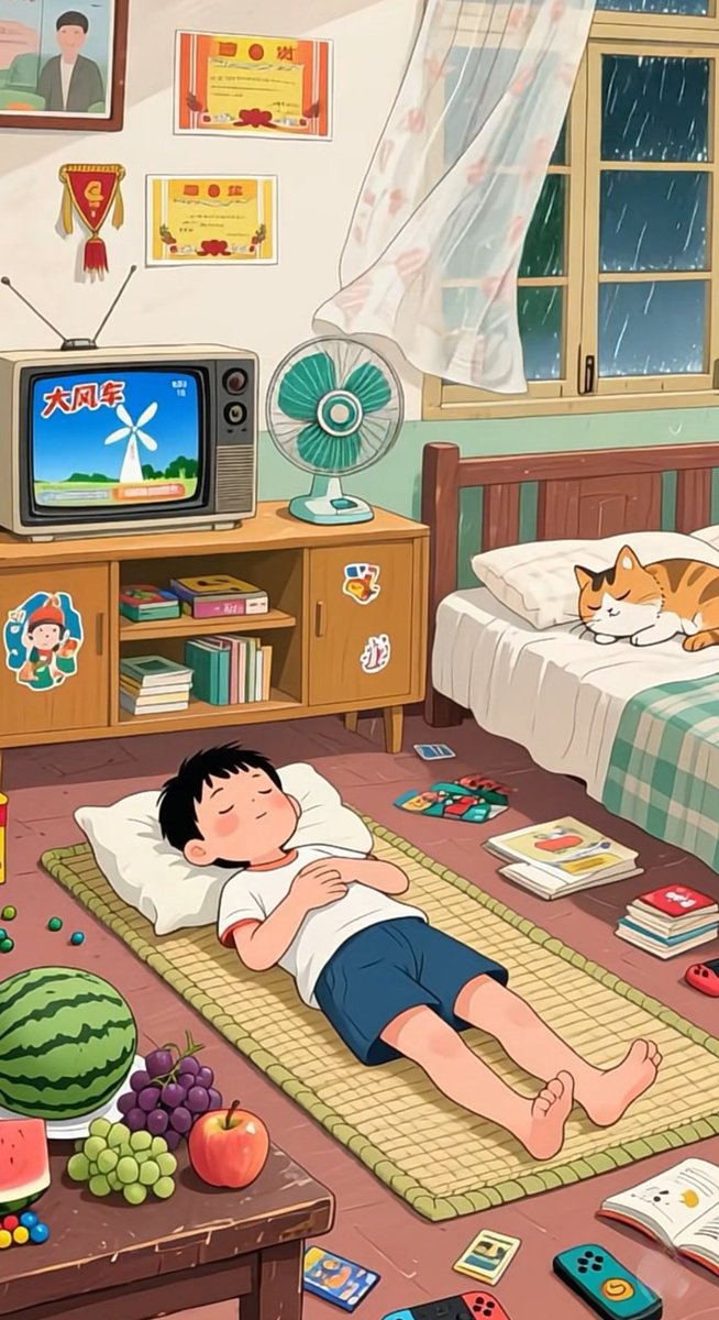 快乐的假期，玩累了倒头便睡