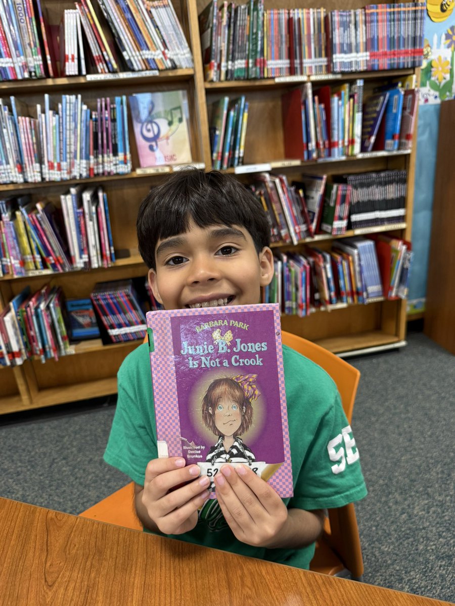 Today, we saw the Junie B. Jones musical and then had library. Can you tell our new favorite series? 📚